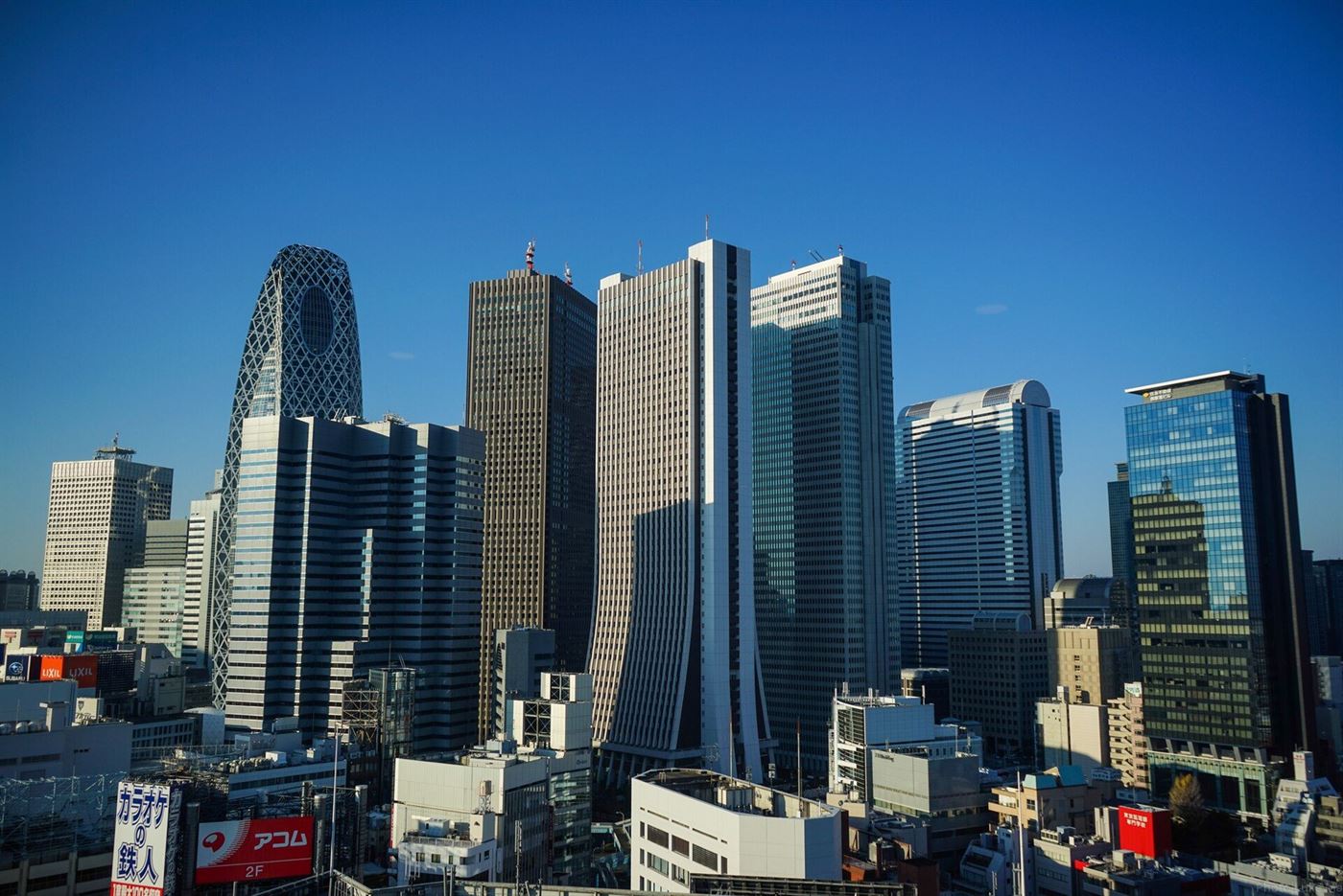 Tokyo skyline with the skyscrapers of Shinjuku seen from above